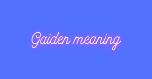 gaiden meaning